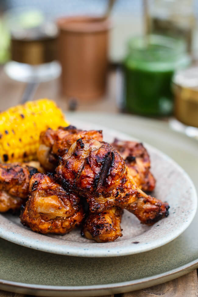 BBQ Chicken Wings Hühnerflügel Jamie Oliver Sauce Barbecue Grillen Sommer