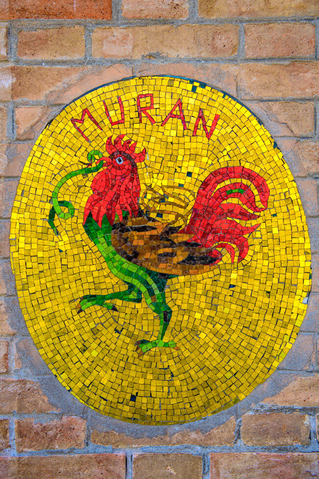 Mosaik mit Hahn in Murano