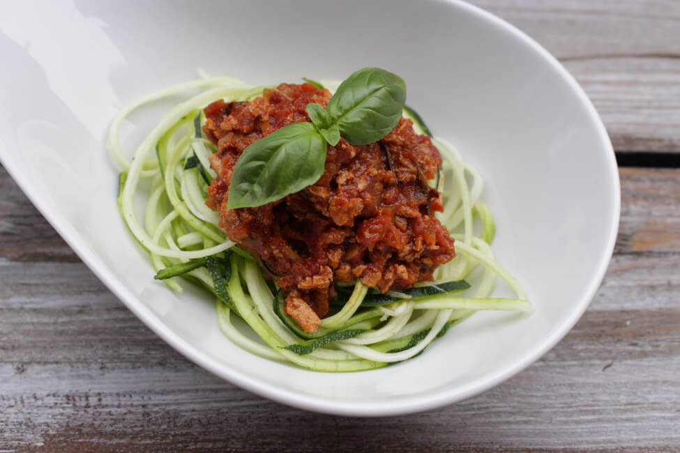 zoodles zucchini nudeln mit tofu bolognese vegetarische bolognese sauce