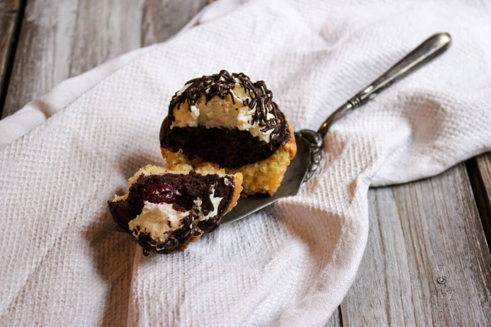donauwelle marmorkuchen mit kirschen puddingcreme schokolade cupcakes muffins