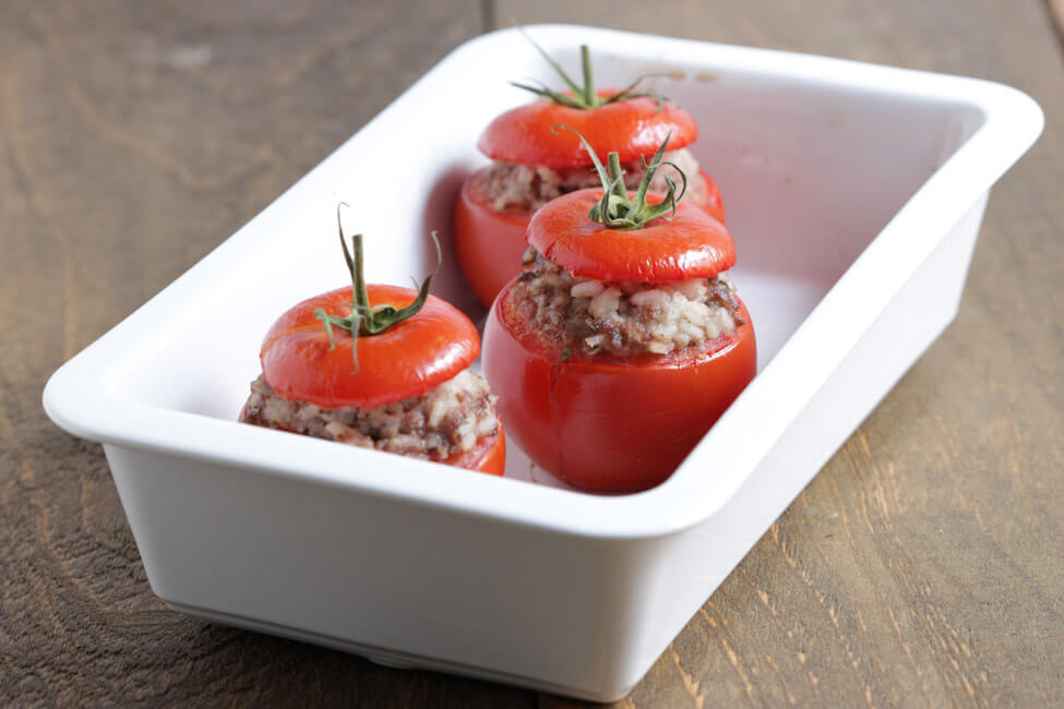 gefüllte tomaten hackfleisch reis resteverwertung einfach schnell
