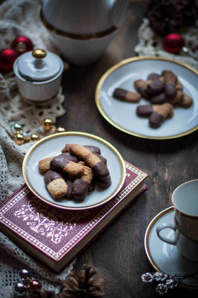 schoko mandel stangen weihnachtsplätzchen mandelplätzchen schokolade einfach schnell last minute