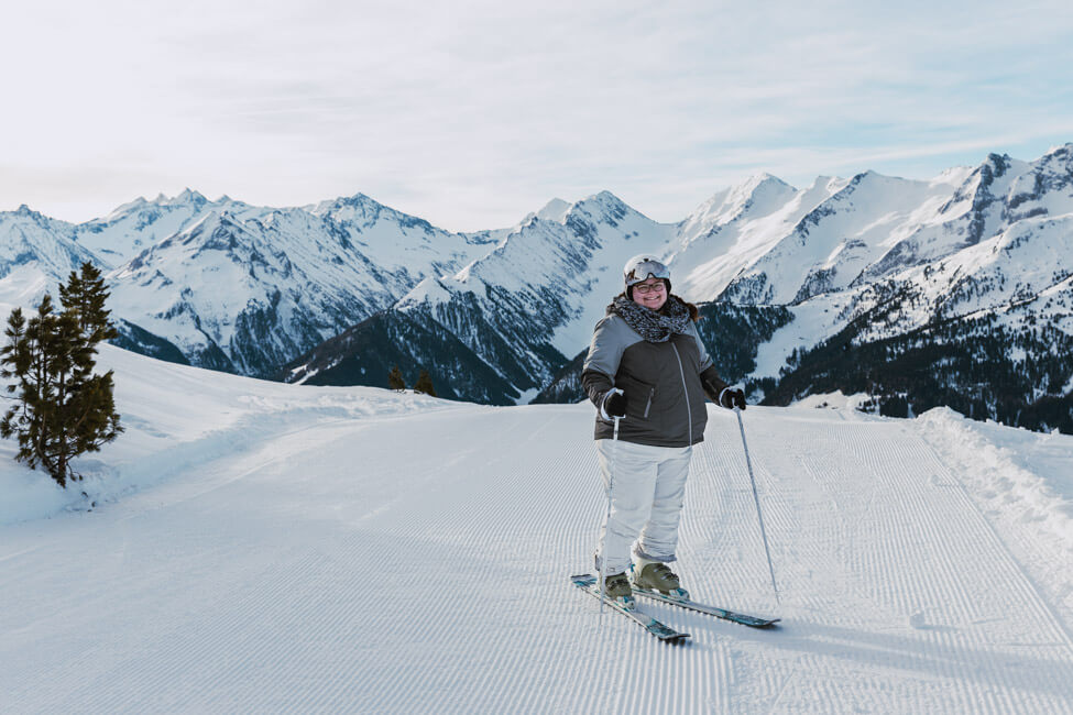 Skifahren Zillertal Good Morning Skiiing unberührte Piste früher Vogel Frühaufsteher Skiurlaub Österreich Anfänger Kaltenbach
