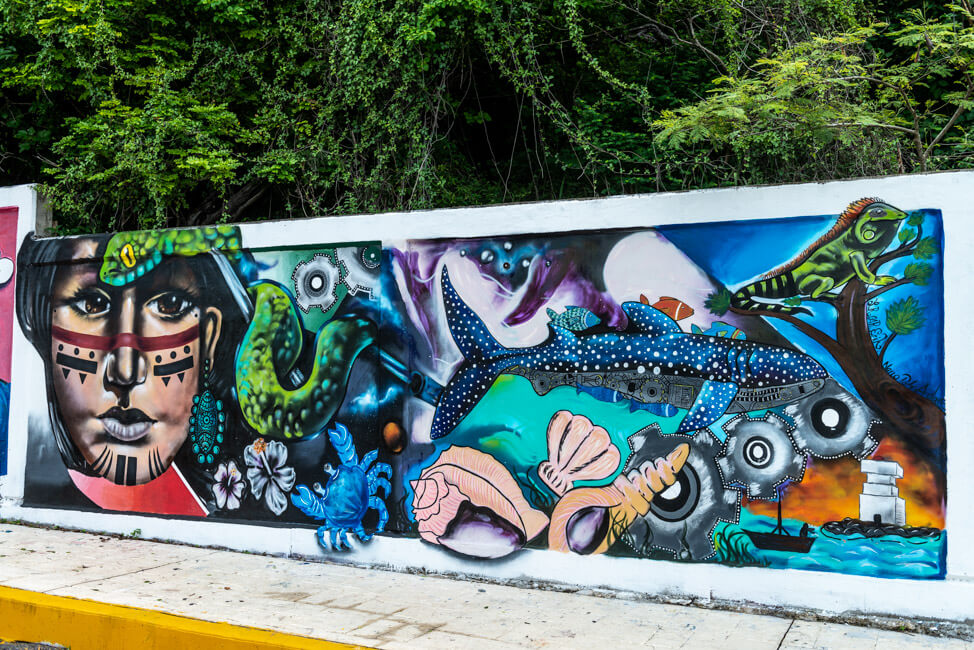 Mexiko Isla Mujeres Karibik Insel Streetart