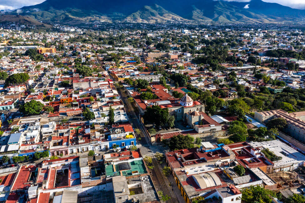 Oaxaca de Juaréz Mexiko Drohnenaufnahme von oben